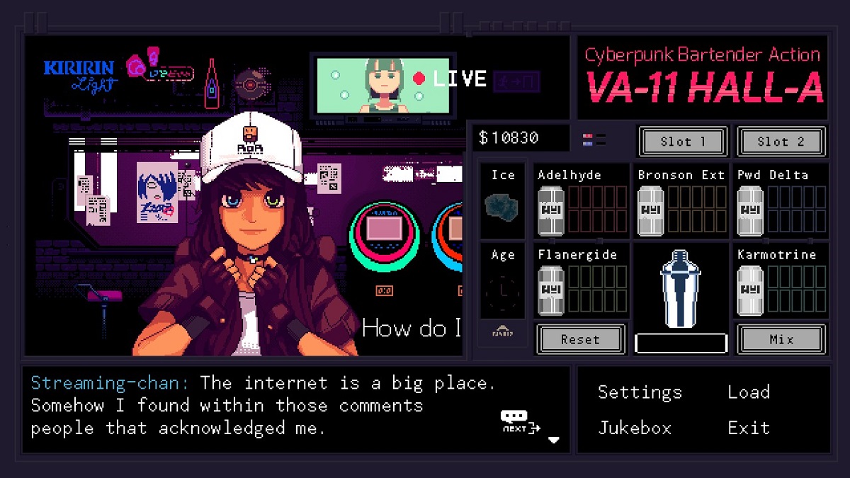 “VA-11 Hall-A” Is A Good Gay Video Game For a Winter Murder Break