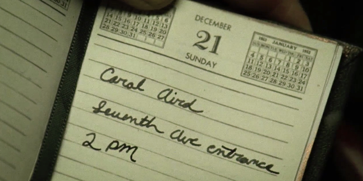 30 Days of Carol: Day 12 – An Exclusive Look at Therese’s Planner on the Morning of December 21st