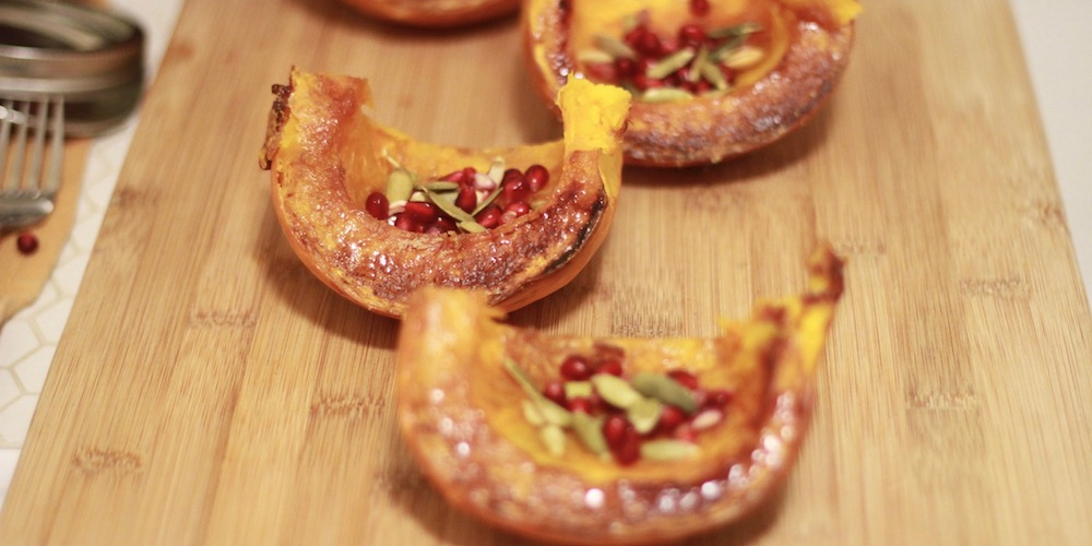 Femme Brûlée: Balsamic Pomegranate Pumpkin Wedges