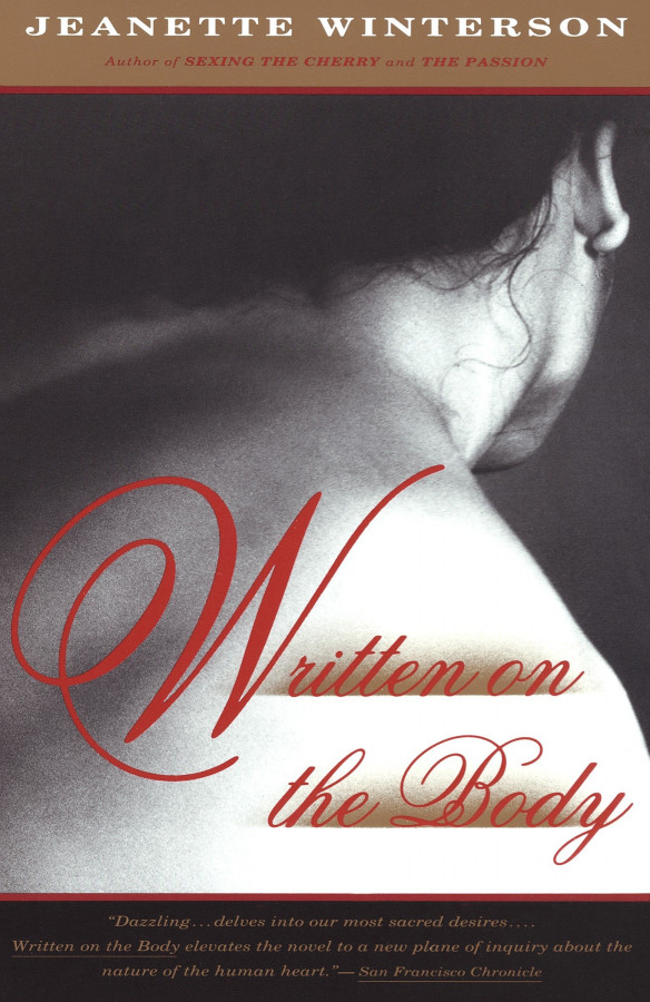 Books with lesbian sex: Cover art for Jeanette Winterson's "Written on the Body," 