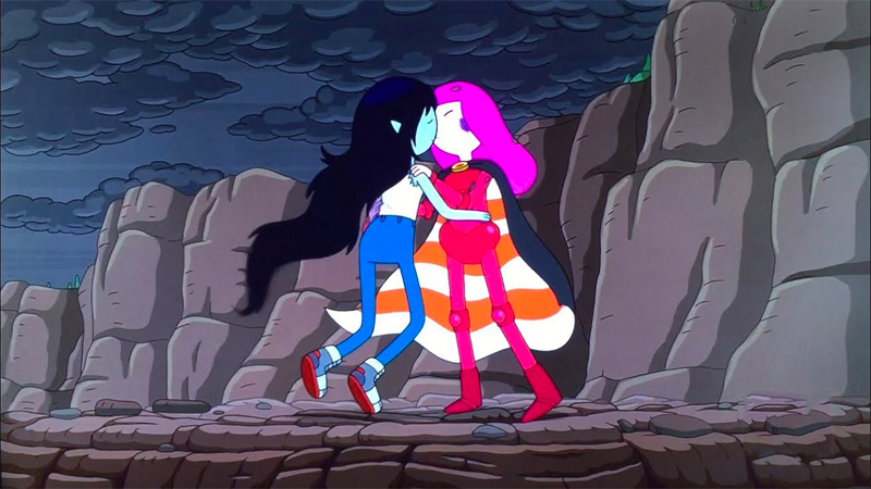 princess bubblegum and marceline kissing