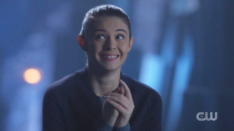 nia smiles excitedly in the fortress of solitude