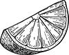 illustration of citrus wedge