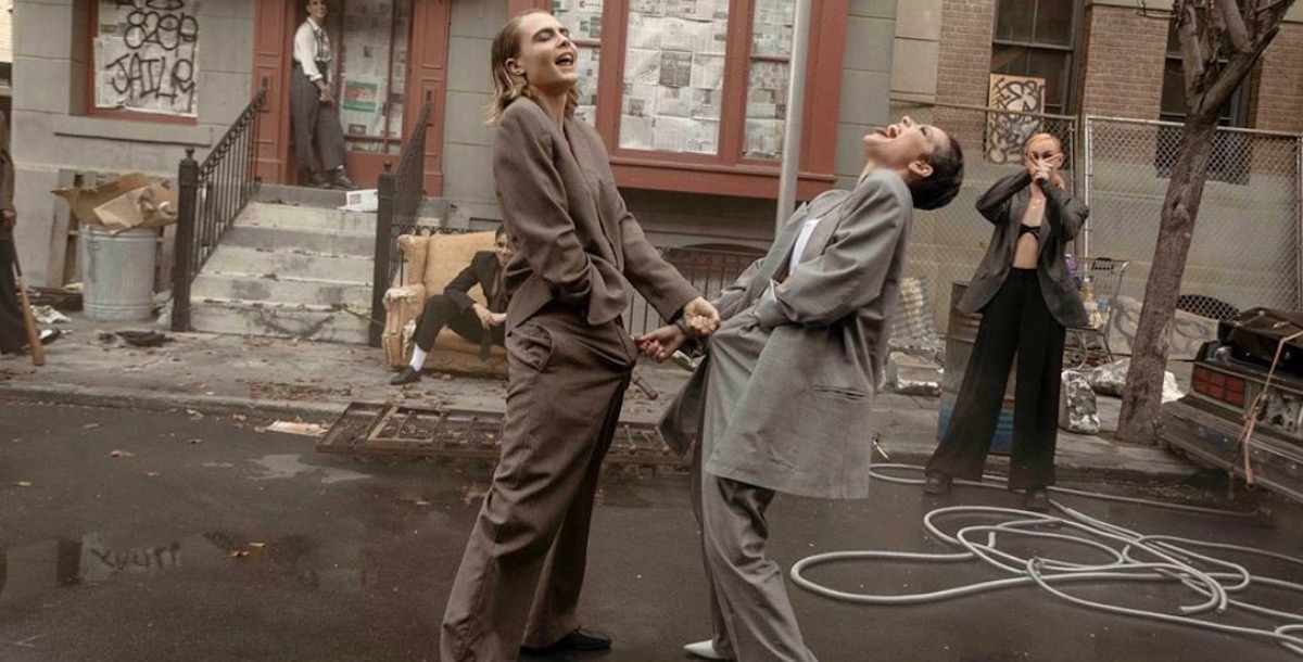 No Filter: Cara Delevingne and Halsey Perform HYSTERICAL Trust Fall In Baggy Menswear!