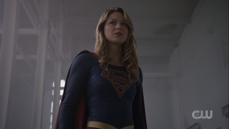 Supergirl stands proudly against her foe