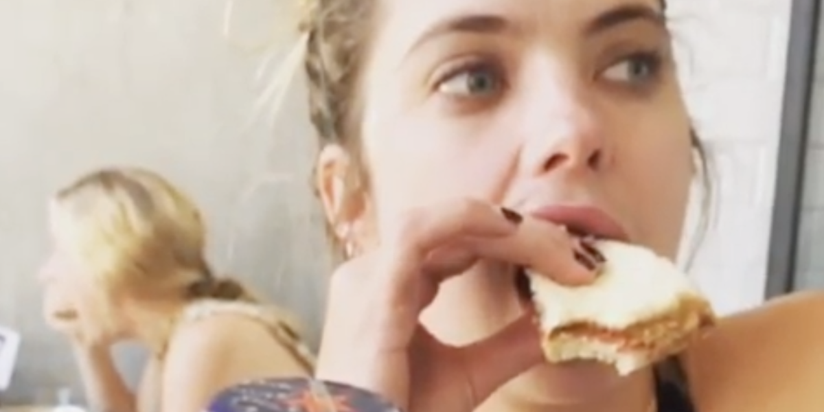 No Filter: Ashley Benson is a Grown Adult Who Ordered PBJ at a Restaurant