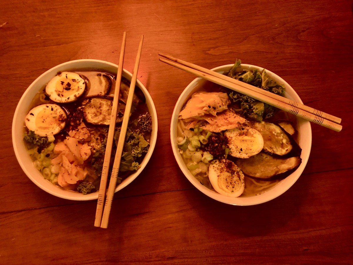 two bowls of ramen