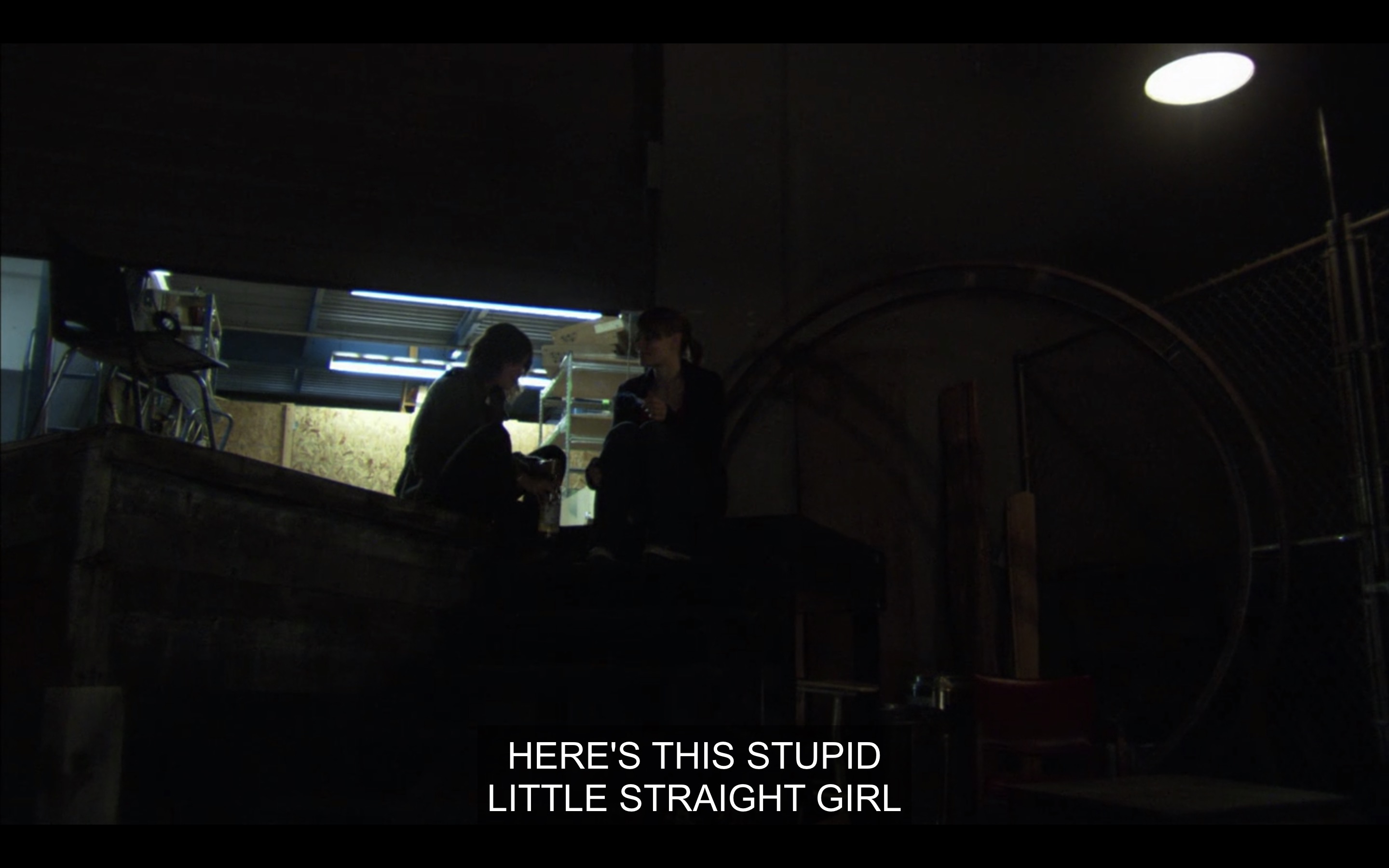 Molly and Shane sitting outside of Jodi's apartment