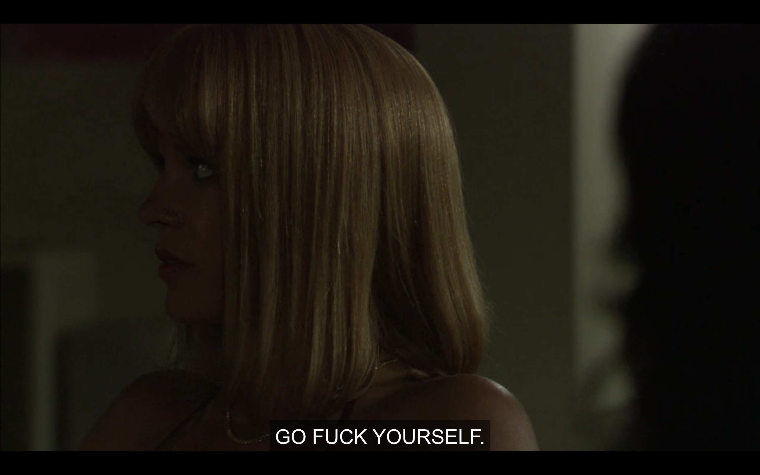 Cindi in a wig tells Dawn to go fuck herself
