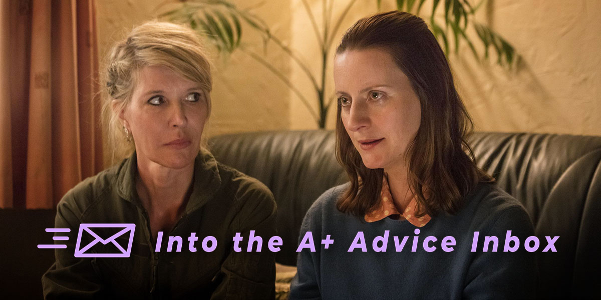 Sally and Emma from Sally4Ever are sitting on a couch receiving therapy. The text reads 