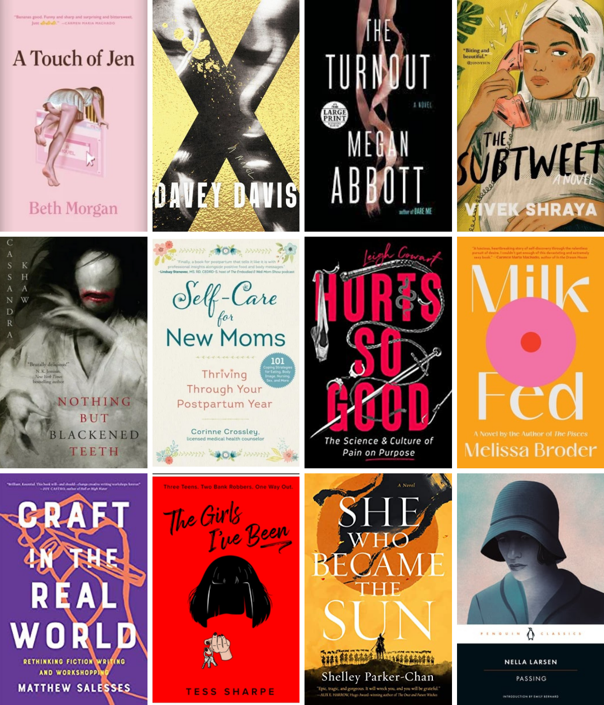 A collage of the covers of the books we are reading this month
