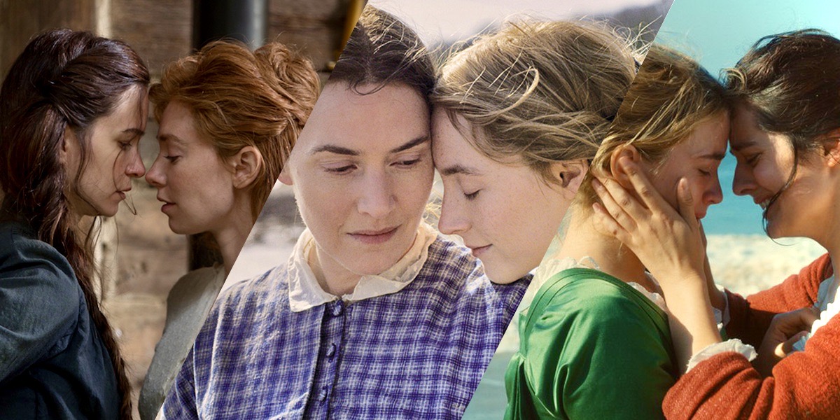 A three-fold collage of famous lesbian movie period pieces: First, the newly released 