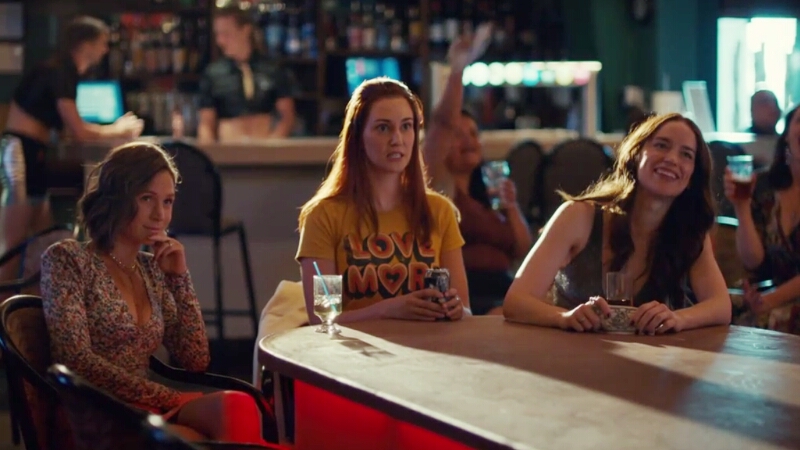 Wynonna, Nicole, and Waverly look up at a stage at out-of-shot strippers, Wynonna drunk and loving it, Waverly a bit bemused, Nicole like she's not quite sure how she got here.