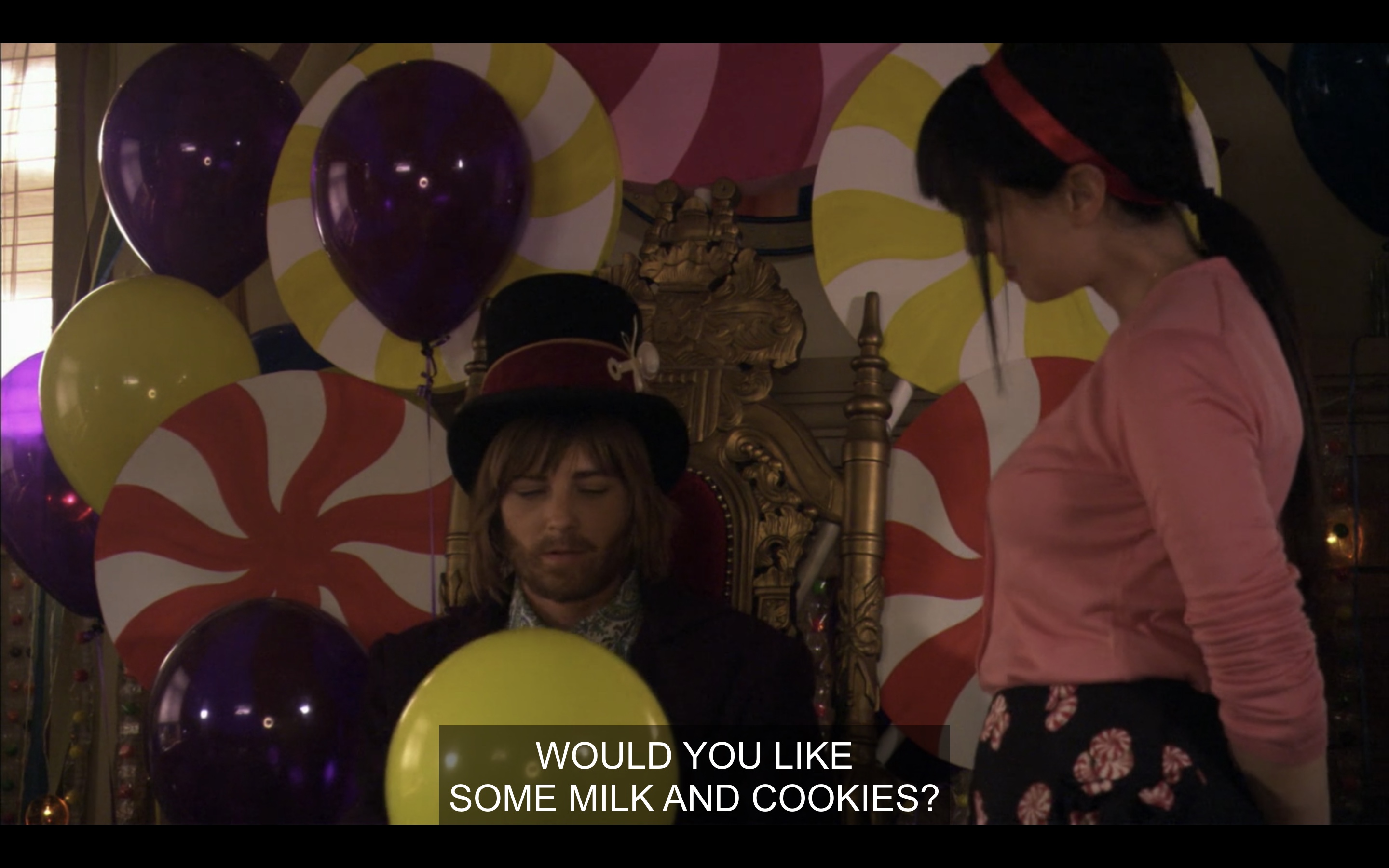 Jenny and Max at the Willy Wonka themed baby shower