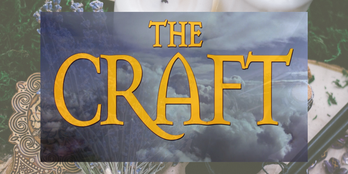 The Craft's 25th Anniversary: A cut out of "The Craft" movie poster framed against a multicolored background