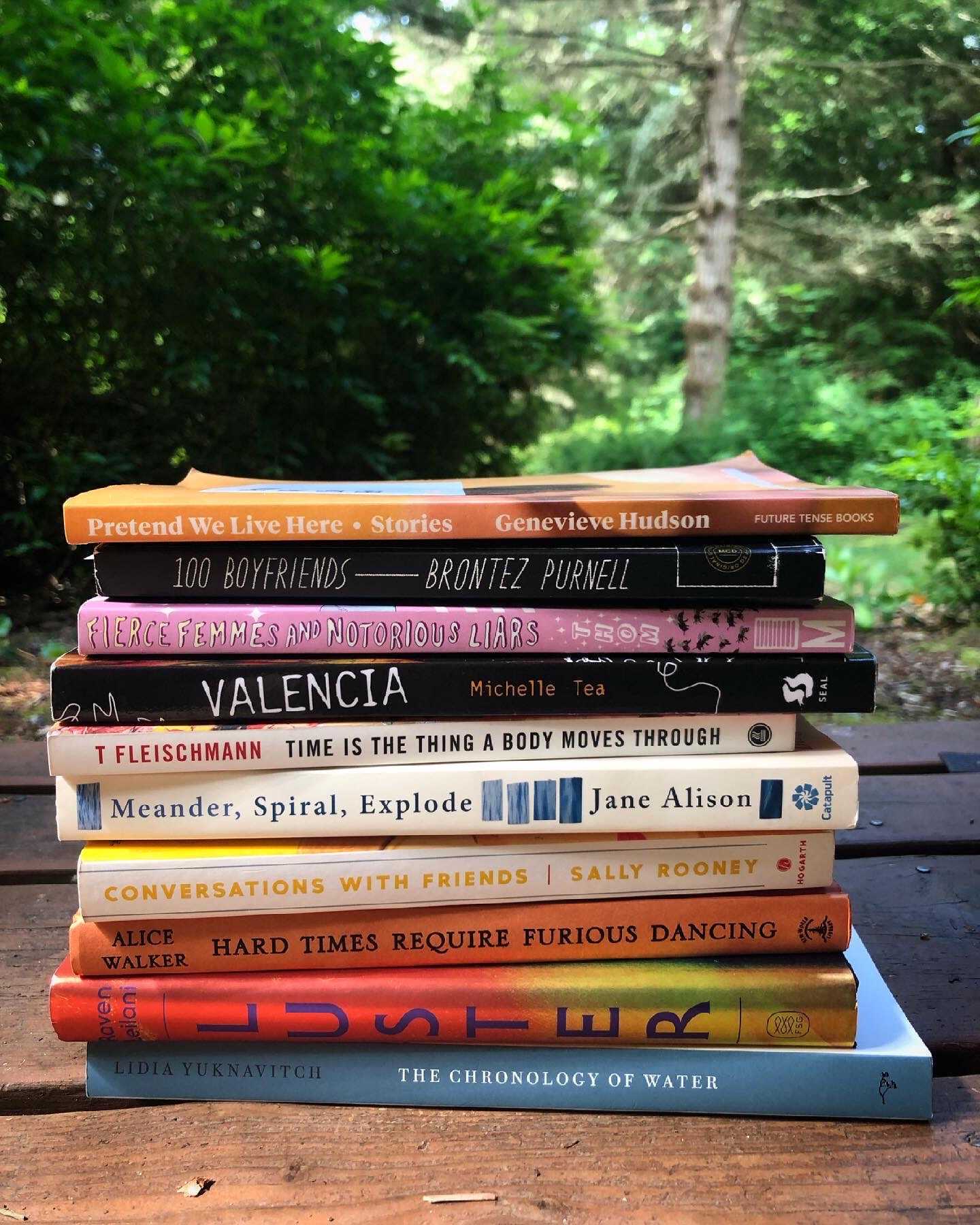 A stack of various books that Vanessa is reading!
