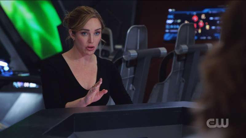 Sara looks like she's giving orders
