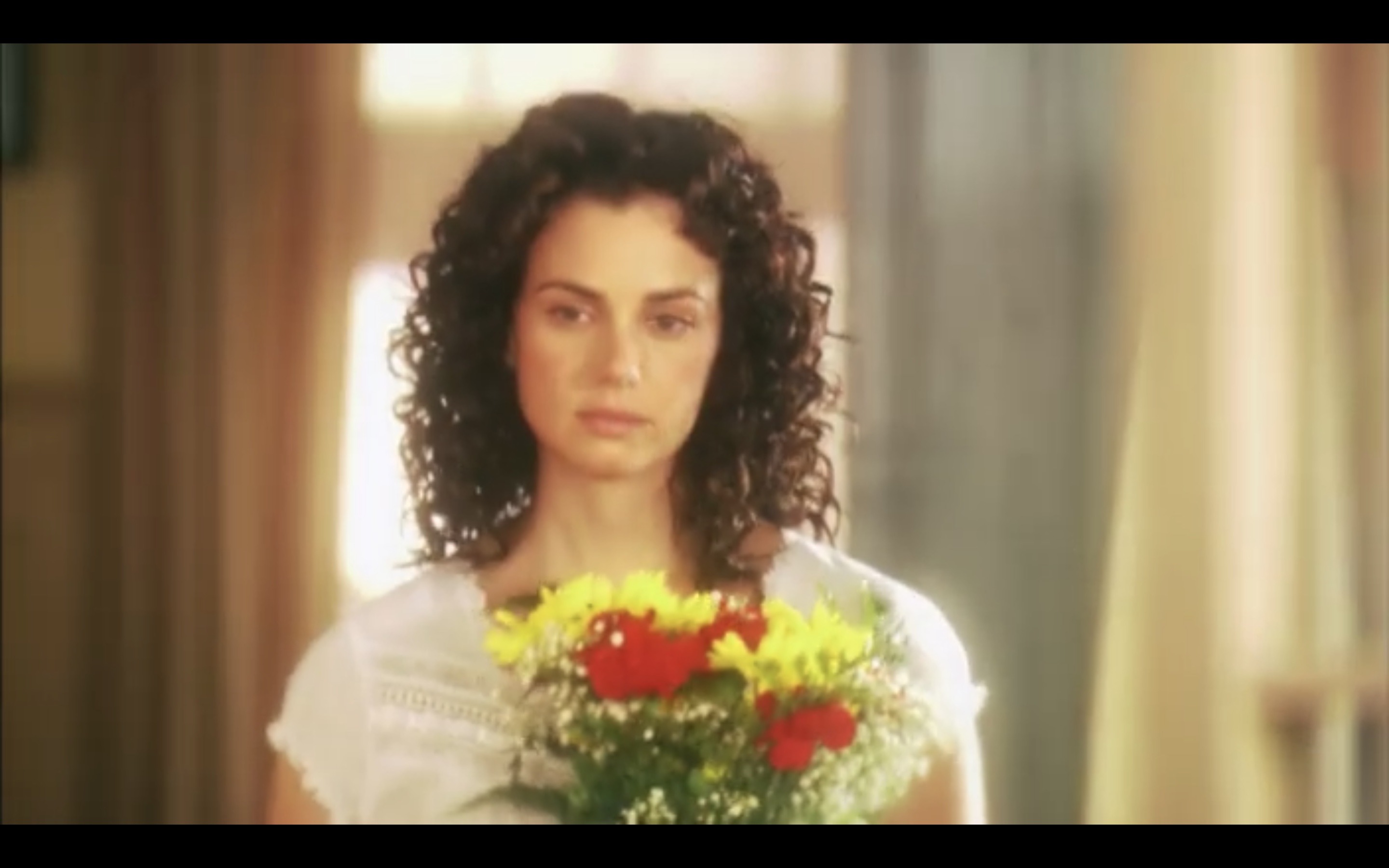 Jenny Schecter with flowers