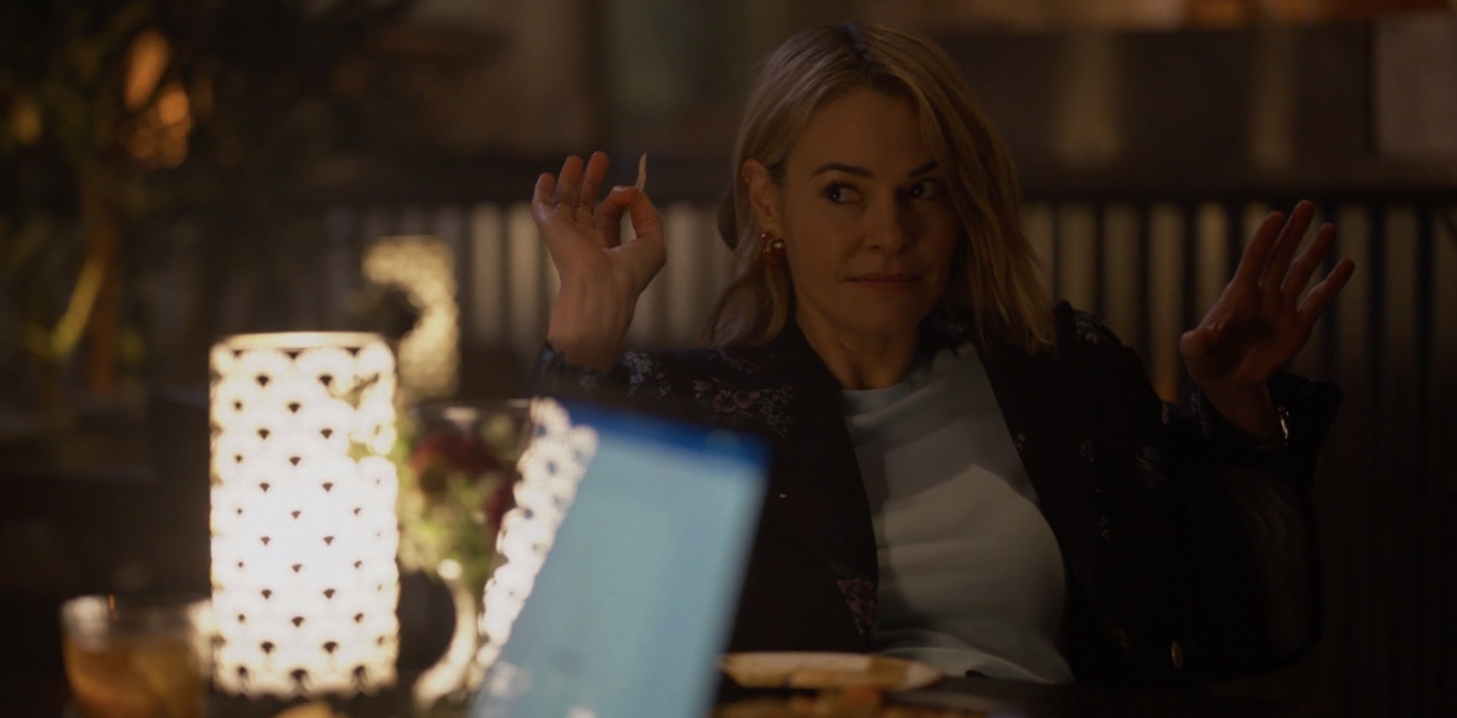 Alice at dinner