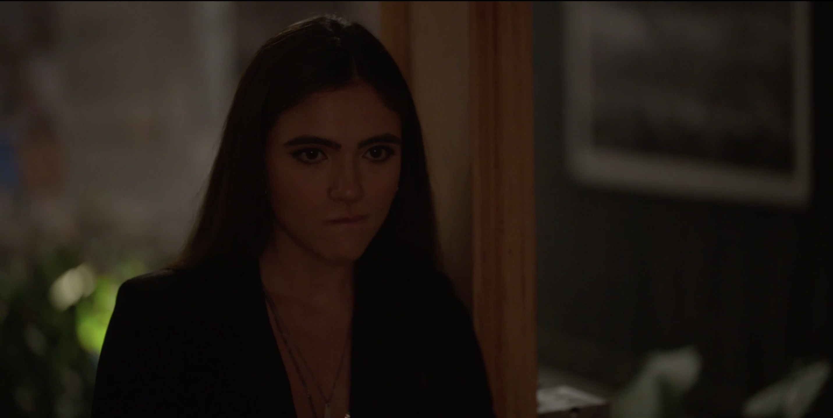 Dani with a devious facial expression