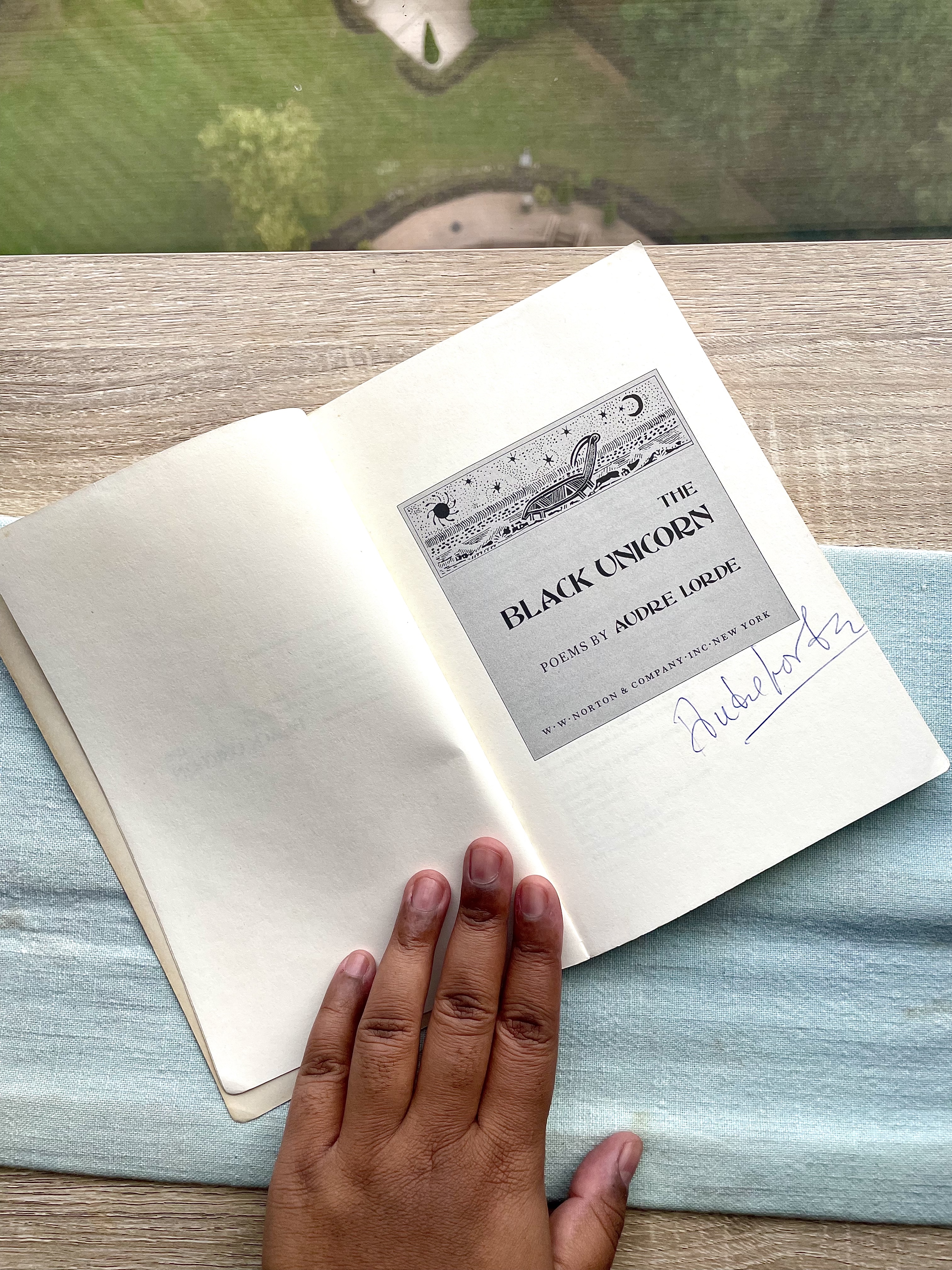 A signed copy of Audre Lorde's The Black Unicorn