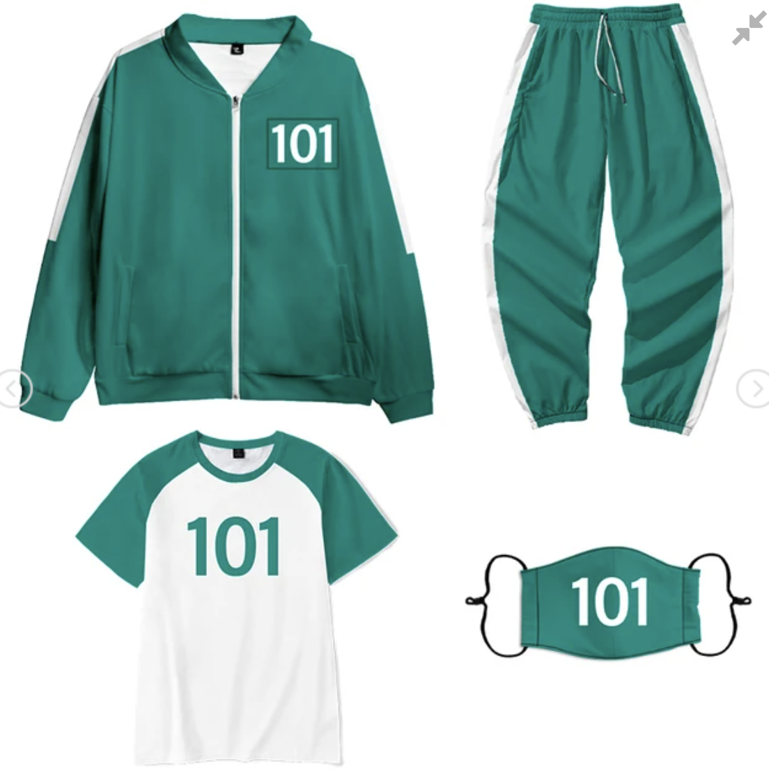 The full Squid Game green tracksuit