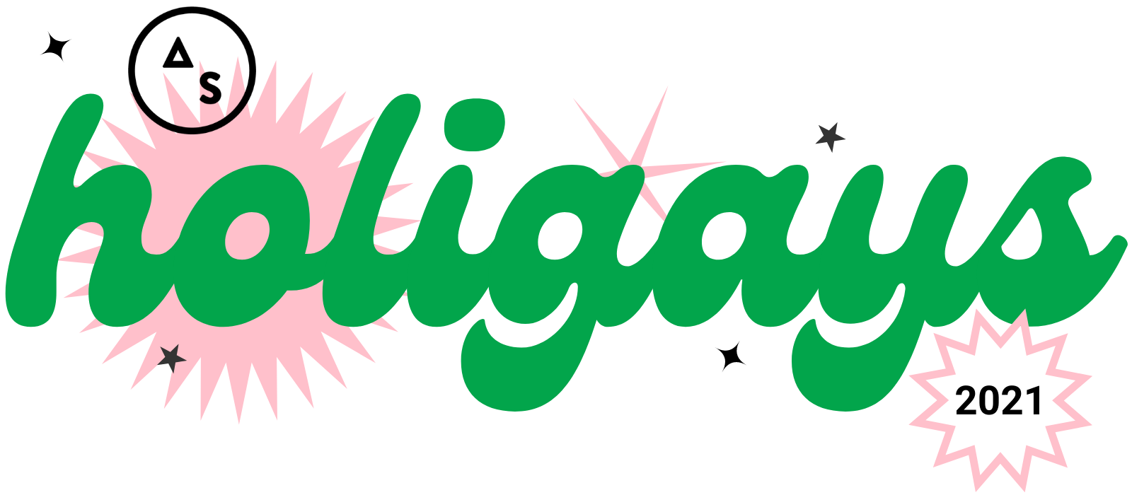 A header image that says AS holigays 2021 in pink and green