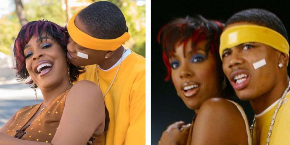 Image of Niecy Nash and Jessica Betts dressed as Kelly Rowland and Nelly from the 