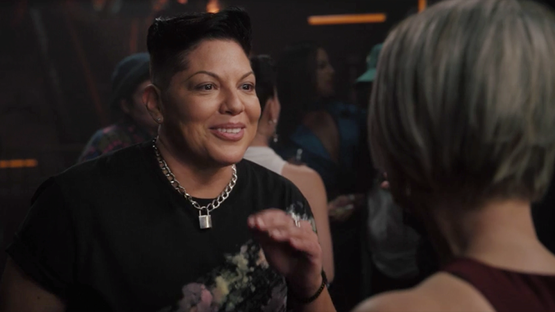 Che talks to Miranda at the after party