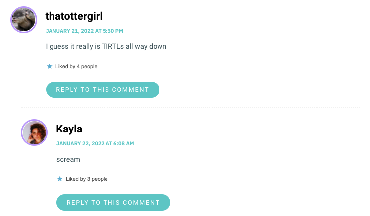 I guess it really is TIRTLs all way down