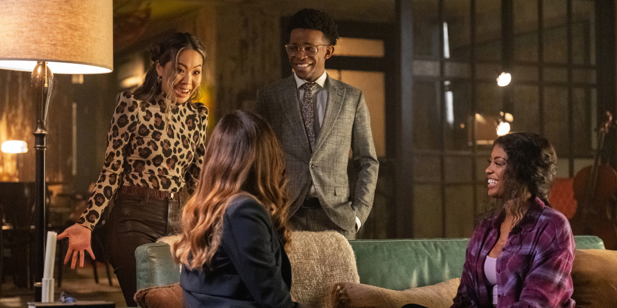 ictured (L-R): Nicole Kang as Mary Hamilton, Meagan Tandy as Sophie Moore, Camrus Johnson as Luke Fox and Javicia Leslie as Ryan Wilder