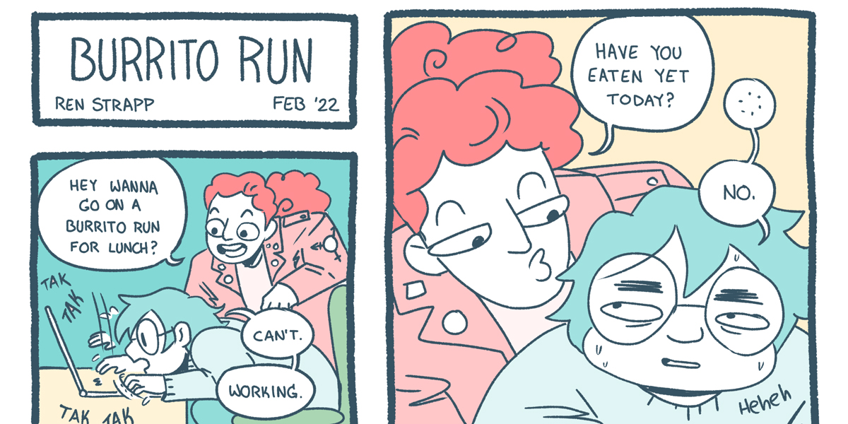 A three panel comic says 