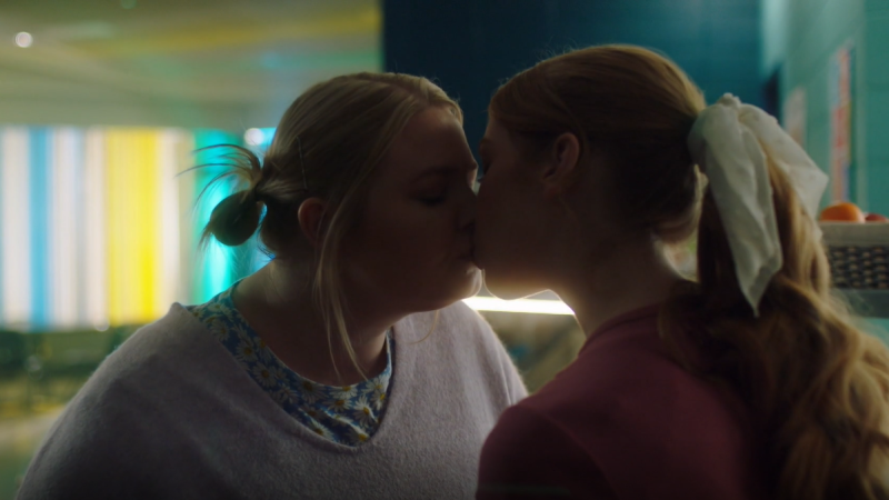 Astrid and Lilly Save the World: Lilly and Candace lean into each other to kiss