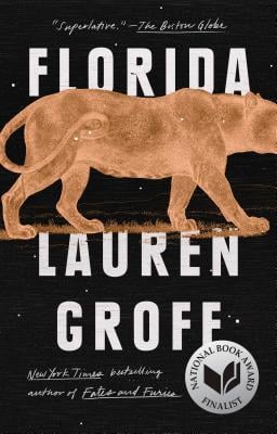 The cover of Florida, with a painting of a big cat, maybe a cougar, stalking across the cover.