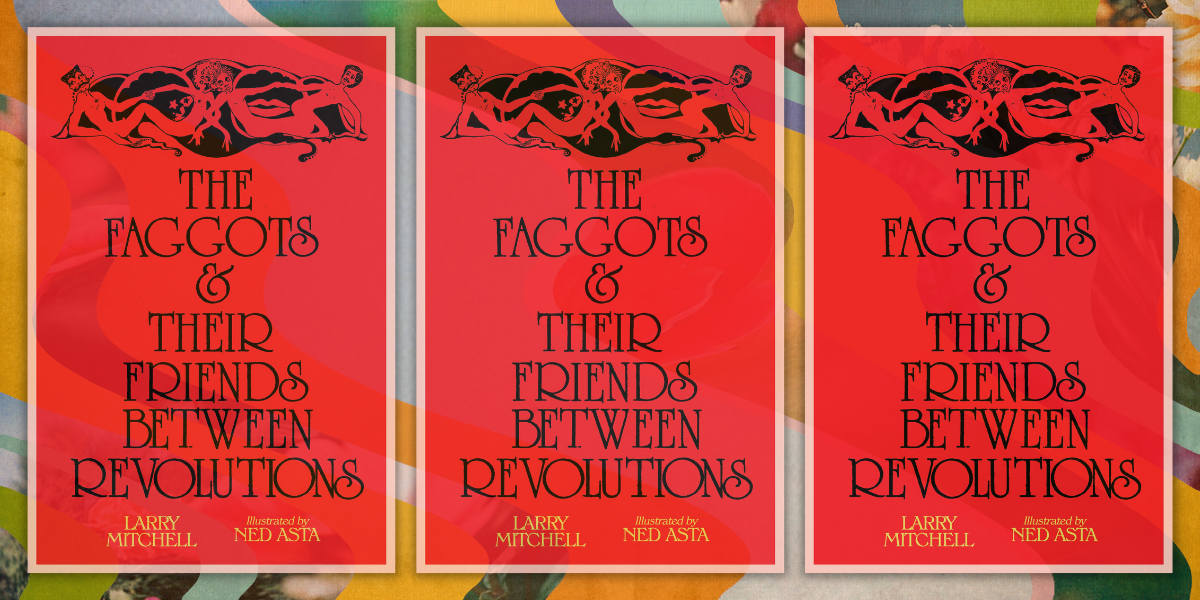 Three copies of the book cover 