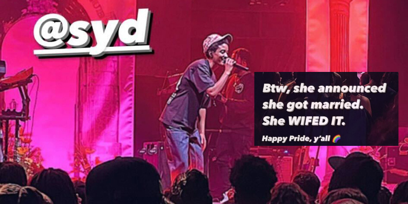 Syd WIFED IT! Singer Announces Marriage on Stage at Concert in Boston