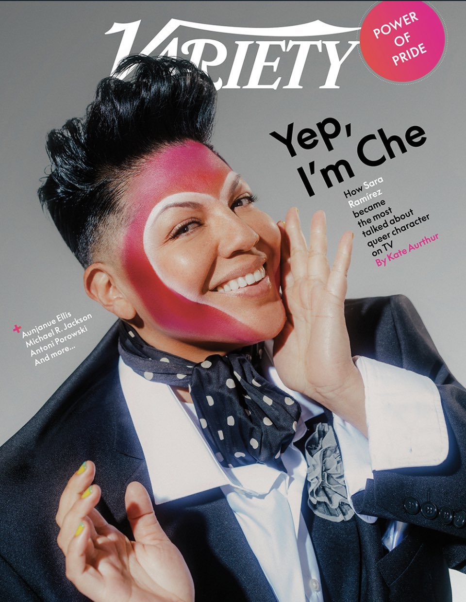 Variety magazine with Sara Ramirez on the cover. The title says Yep, I'm Che.
