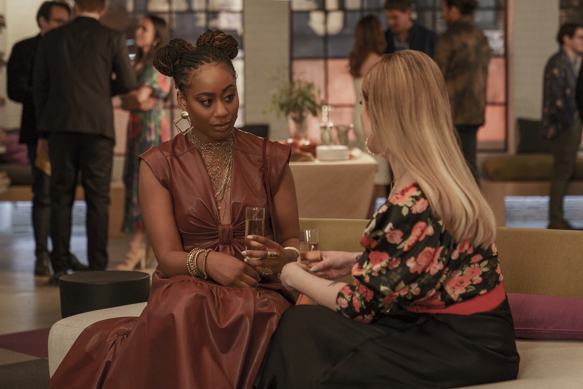 Good Trouble Episode 410 Recap: Malika and Davia hold hands while talking