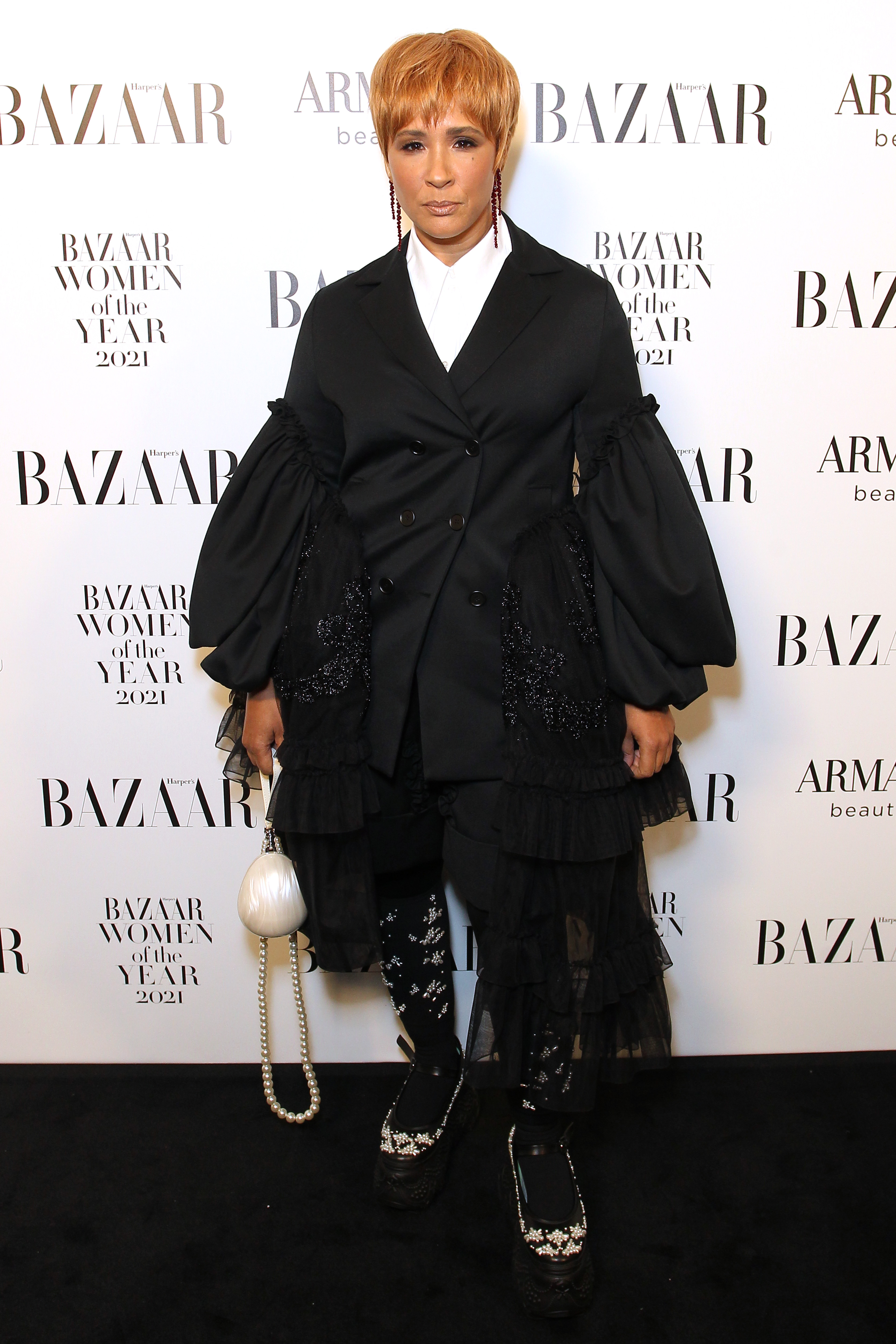 LONDON, ENGLAND - NOVEMBER 02: Golda Rosheuvel attends the Harper's Bazaar Women of the Year Awards 2021, in partnership with Armani Beauty, at Claridge's Hotel on November 2, 2021 in London, England. (Photo by David M. Benett/Dave Benett/Getty Images for Harper's Bazaar)