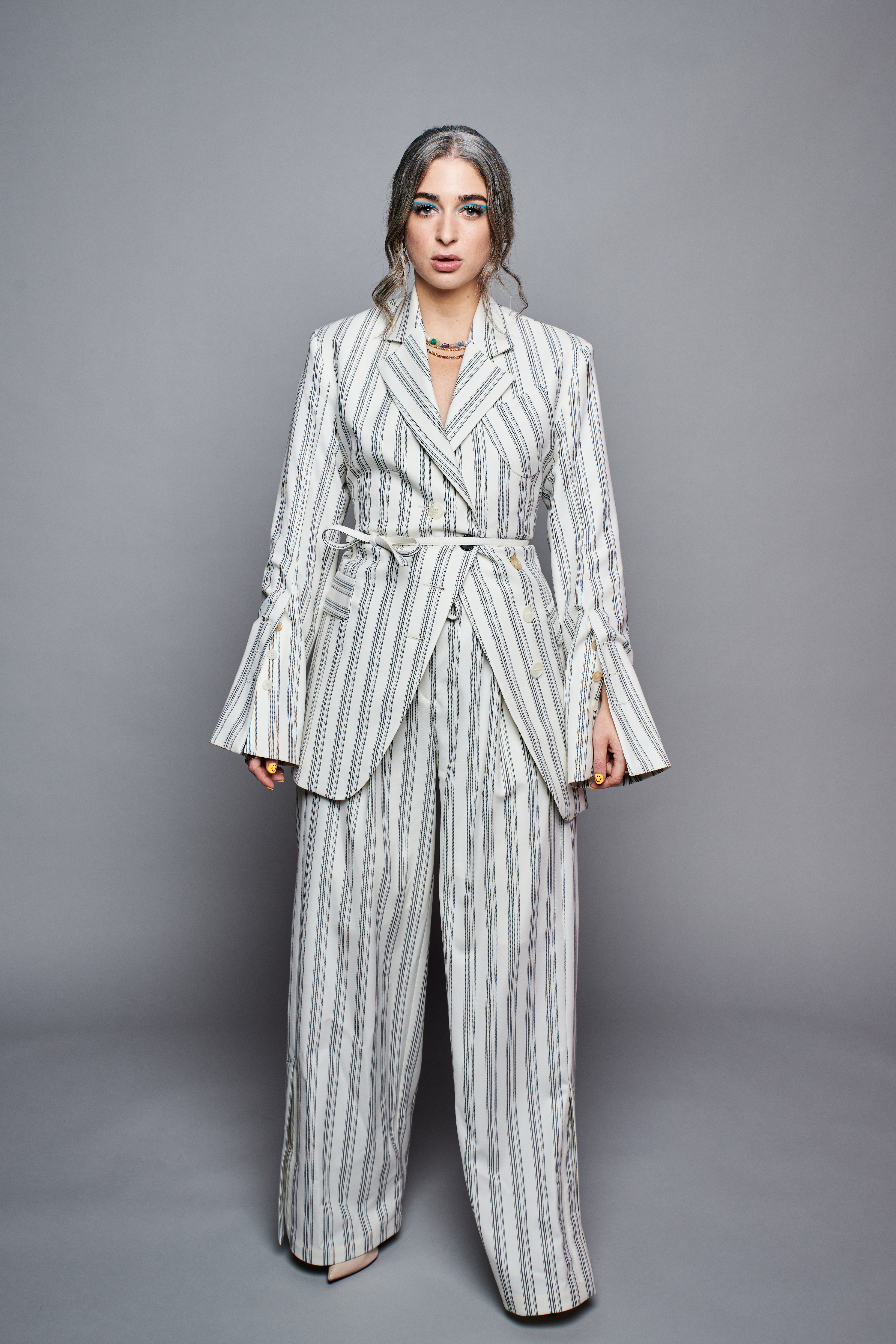 BUDAPEST, HUNGARY - NOVEMBER 14: (EDITORS NOTE: Image has been digitally manipulated) Harriet Rose poses during a portrait session at the MTV EMAs 2021 'Music for ALL' at the Papp Laszlo Budapest Sports Arena on November 14, 2021 in Budapest, Hungary. (Photo by Gareth Cattermole - MTV/Getty Images for MTV)