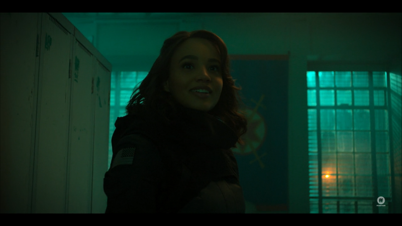 Abigail smiles at Tally as she leaves the room