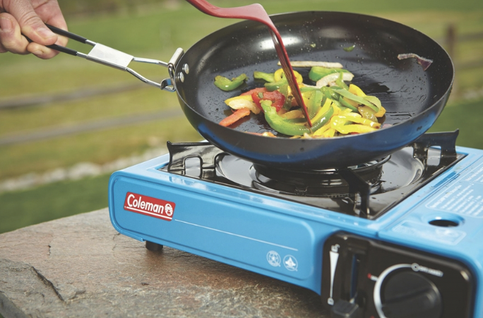 a stock photo of a coleman camp stove
