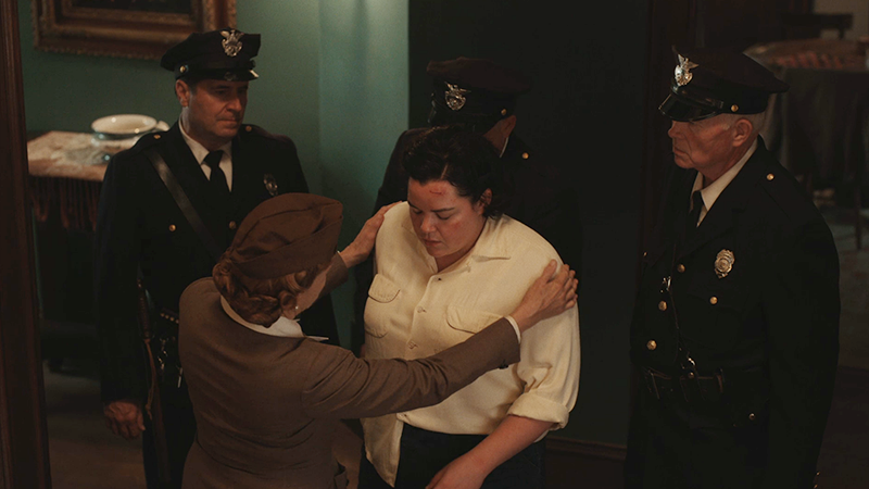 Sarge holds onto Jo after the cops bring her home.