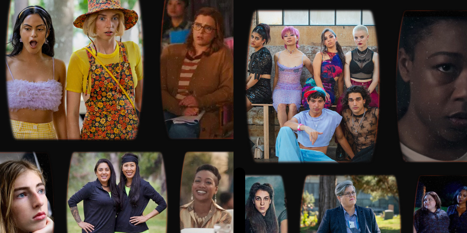 Streaming Guide collage. Top row: Do Revenge, Reboot, Heartbreak High, Handmaid's Tale. Second row: Dreamlife of Georgie Stone, Amazing Race, Reasonable Doubt, Los Espookys, American Giglio, Monarch