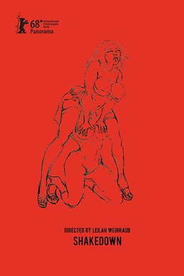 the cover of shakedown shows a line illustration of one woman sitting on anothers' face and receiving cunnilingus, presumably
