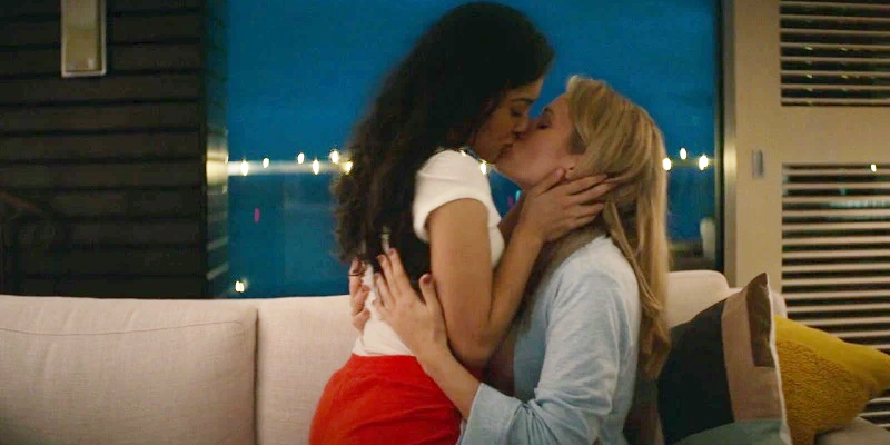 Things get intimate between Lucy and Kate after a long day of tracking down a terrorist. Kate pulls Lucy onto her lap and they share a kiss.