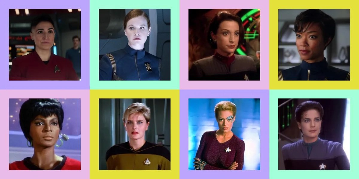 collage of Star Trek captains for the Star Trek quiz