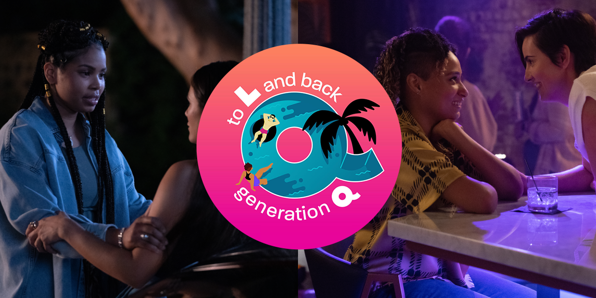 Gen Q podcast feature: Dre and Dani, podcast logo, Sophie and Finley