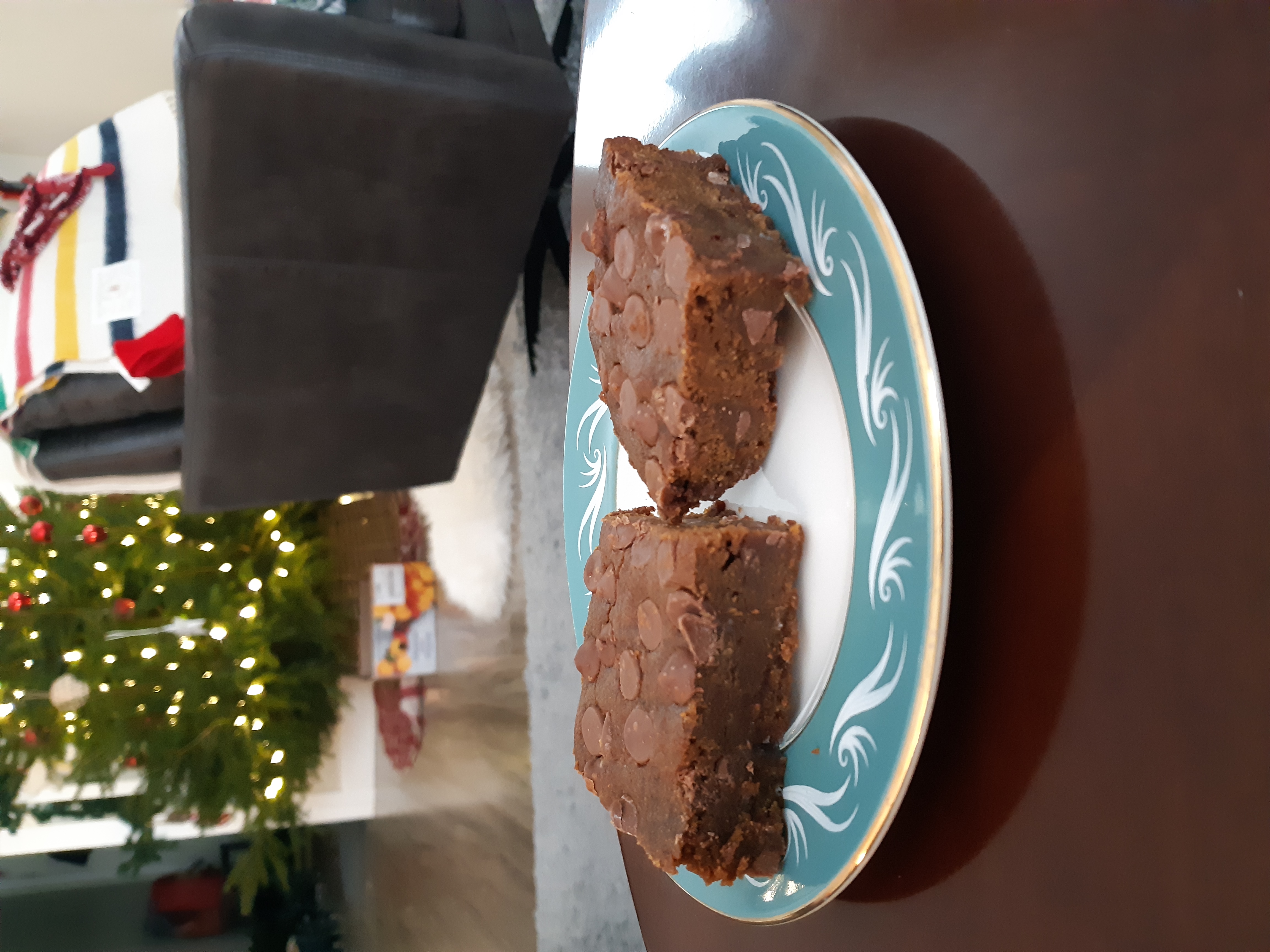 Gingerbread bars on a plate