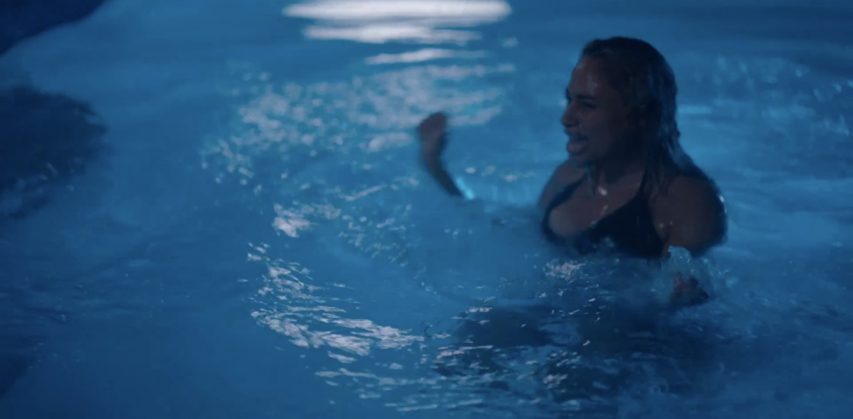 Sophie in the pool